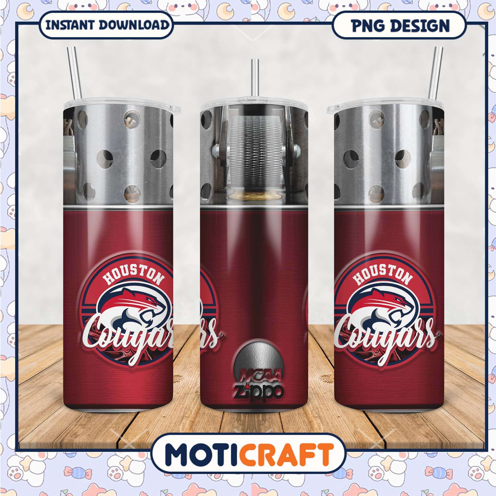 Houston Cougars Tumbler PNG NCAA Zippo Design Graphic Houston Cougars Tumbler PNG NCAA Zippo Design Graphic