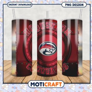 Houston Cougars Tumbler PNG Design for Fans and Collectors