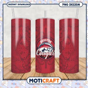 Houston Cougars Tumbler PNG Design for Fans and Events