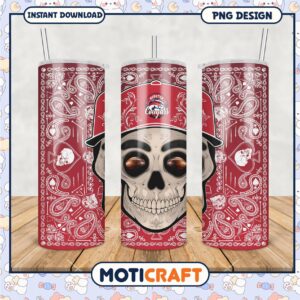 Houston Cougars Skull Tumbler PNG Design for Sports Fans