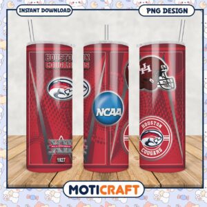 Houston Cougars NCAA Tumbler PNG Design for Fans