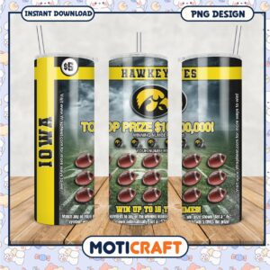 Hawkeyes Football Tumbler Design PNG for Fans and Collectors