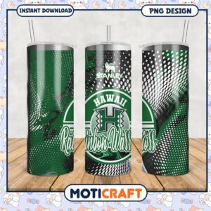 Hawaii Rainbow Warriors Stanley Tumbler PNG Design for Fans