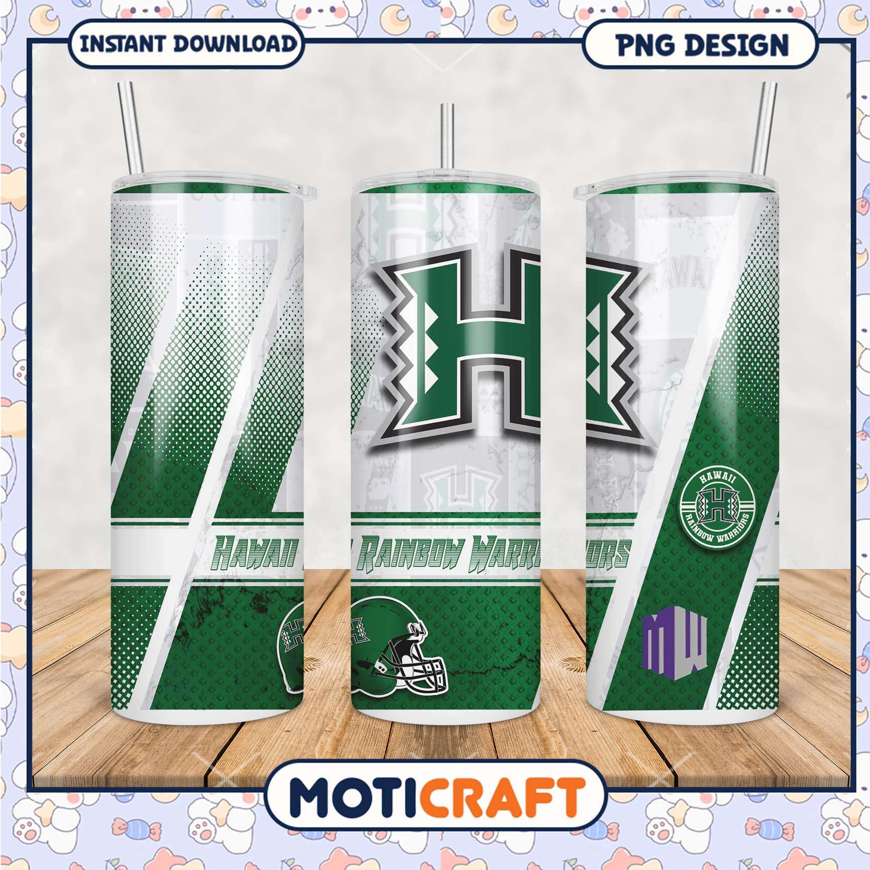 Hawaii Rainbow Warriors Tumbler Design PNG Download File Hawaii Rainbow Warriors Tumbler Design PNG Download File