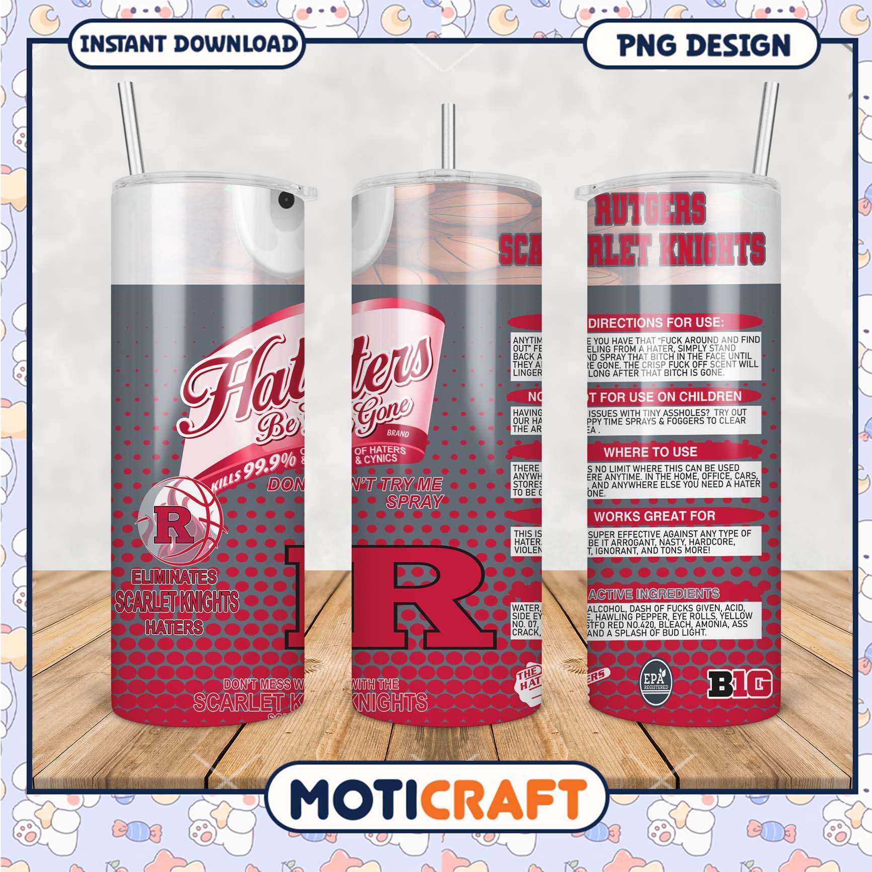 Haters Be Gone Tumbler PNG for Rutgers Scarlet Knights Fans Haters Be Gone Tumbler PNG for Rutgers Scarlet Knights Fans