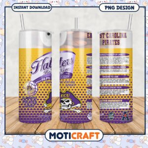 Haters Be Gone Tumbler East Carolina Pirates Design PNG