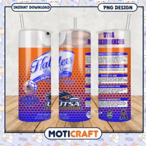Haters Be Gone Spray UTSA Roadrunners Tumbler PNG Design