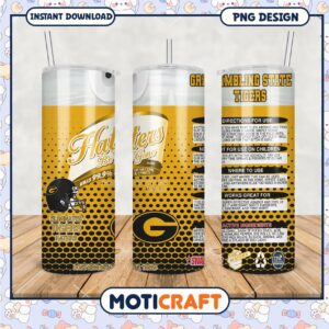 Haters Be Gone Spray Tumbler Design for Grambling Fans