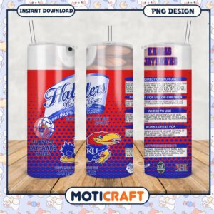 Haters Be Gone Spray for Kansas Jayhawks Fans Tumbler PNG