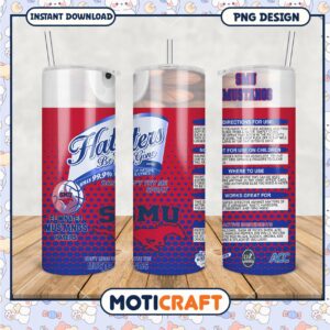 Haters Be Gone SMU Mustangs Tumbler Design PNG Download