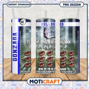 Gonzaga Bulldogs Tumbler Design with Exciting Game Graphics