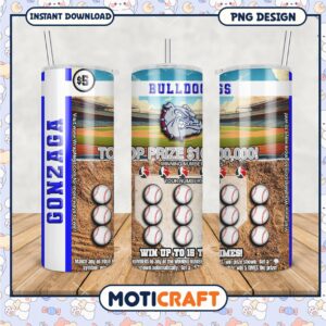 Gonzaga Bulldogs Tumbler PNG Baseball Prize Game Design Gonzaga Bulldogs Tumbler PNG Baseball Prize Game Design
