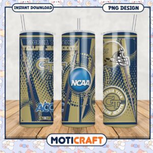 Georgia Tech Yellow Jackets Tumbler PNG Design Download