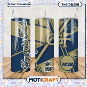 Georgia Tech NCAA Tumbler PNG Design Stylish and Unique