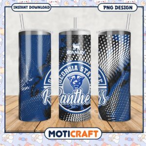 Georgia State Panthers Tumbler Design PNG File Download