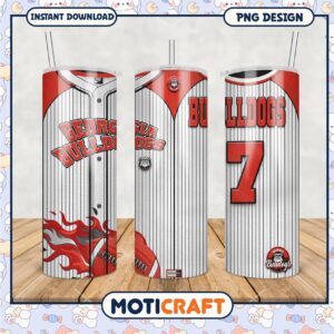 Georgia Bulldogs Tumbler PNG Sporty Design for Fans