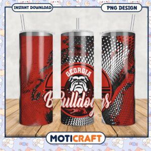 Georgia Bulldogs Tumbler PNG Graphic for Fans and Collectors