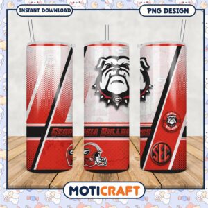 Georgia Bulldogs Tumbler Design PNG for Sports Fans 2023