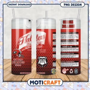 Georgia Bulldogs Haters Be Gone Spray Tumbler PNG Design