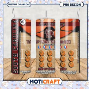 Gamecocks Basketball Tumbler PNG Perfect for Fans and Collectors
