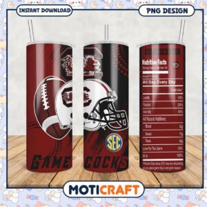 Gamecocks Fan Tumbler PNG Design for Die Hard Fans