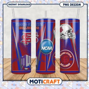 Fresno State Bulldogs Tumblers NCAA Football Team Design PNG