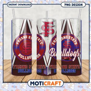 Fresno State Bulldogs Tumbler PNG Design for Fans and Gifts