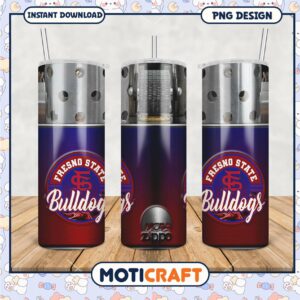 Fresno State Bulldogs Tumbler Design High Quality PNG File