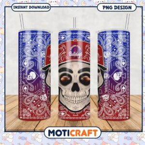 Fresno State Bulldogs Skull Tumbler Design Graphic PNG
