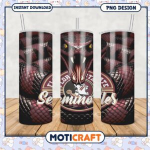 Florida State Seminoles Tumbler Design with Snake Image Florida State Seminoles Tumbler Design with Snake Image