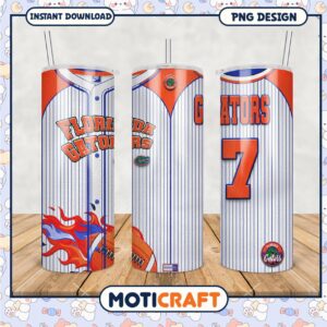 Florida Gators Tumbler PNG Design with Football Theme 2024