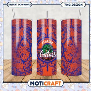 Florida Gators Tumbler PNG Colorful Sports Design Print