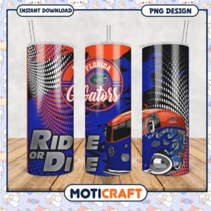 Florida Gators Ride or Die Tumbler PNG Design for Fans