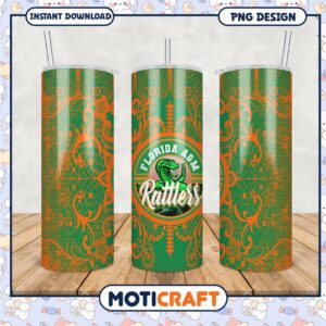 Florida A&M Rattlers Tumbler PNG Colorful Design Art Florida A&M Rattlers Tumbler PNG Colorful Design Art