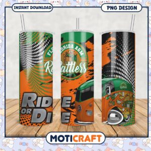 Florida A&M Rattlers Ride or Die Tumbler PNG Design