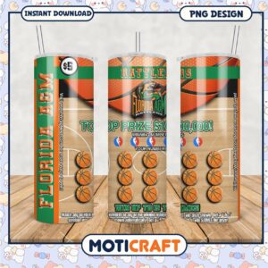 Florida A&M Rattlers Basketball Tumbler PNG Design Template