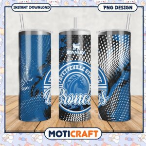 Fayetteville State Broncos Tumbler PNG Design Template