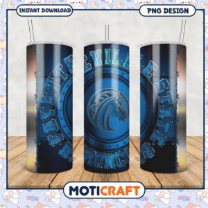 Fayetteville State Broncos Tumbler Design PNG File Download
