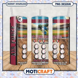 Falcons Lottery Ticket Design with Top Prize Details PNG