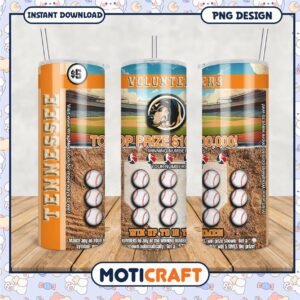 Exciting Volunteer Lottery Tumbler Design for Baseball Fans