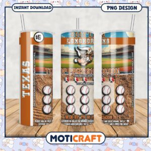 Exciting Texas Hook Em Longhorns Tumbler Design PNG File