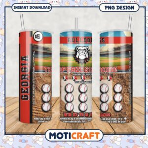 Exciting Georgia Bulldogs Tumbler PNG Design for Fans
