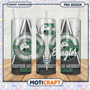 Eastern Michigan Eagles Tumbler PNG Graphic Design Print