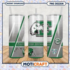 Eastern Michigan Eagles Tumbler Design PNG for Fans