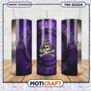East Carolina Pirates Tumbler Design PNG File Download
