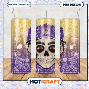 East Carolina Pirates Skull Tumbler Design PNG Image