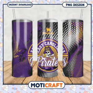 East Carolina Pirates Stanley Tumbler Graphic PNG Design