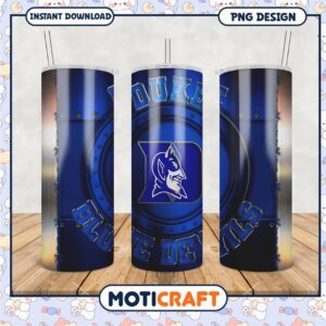 Duke Blue Devils Tumbler PNG Graphic Design Template