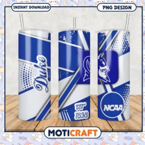 Duke Blue Devils Tumbler PNG Design for NCAA Fans Gift