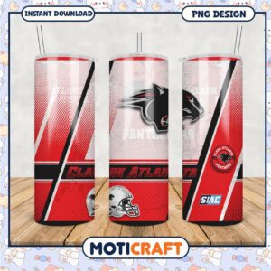 Clark Atlanta Panthers Tumbler Design PNG File Download